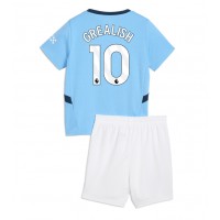 Manchester City Jack Grealish #10 Hemmaställ Barn 2024-25 Korta ärmar (+ Korta byxor)